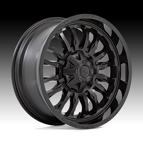 Fuel Arc D796 Matte Black with Gloss Black Lip Custom Truck Wheels 1